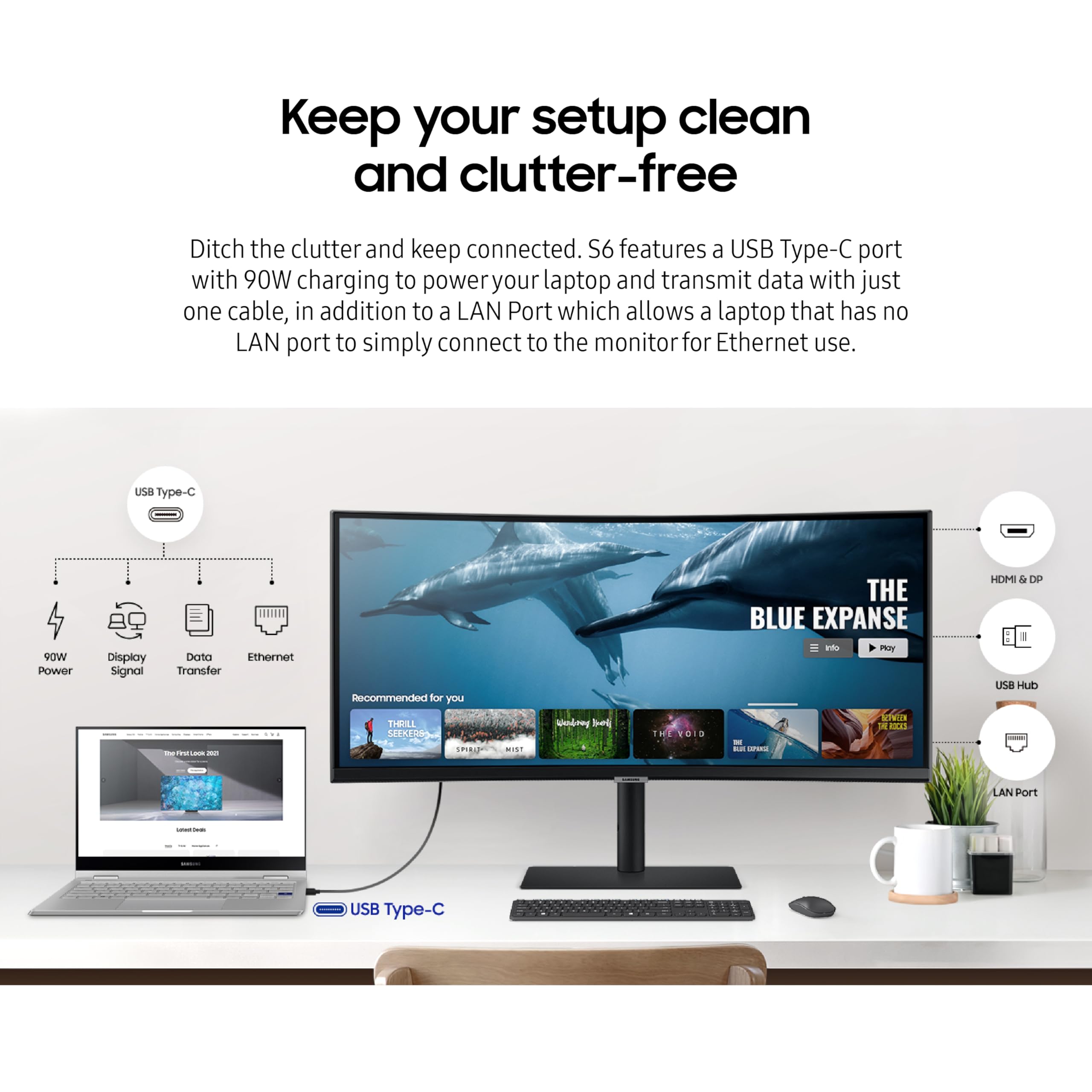 Foto 6 | Monitor Samsung Viewfinity Serie S65ua Ultrawide Qhd De 34 Pulgadas - Venta Internacional.