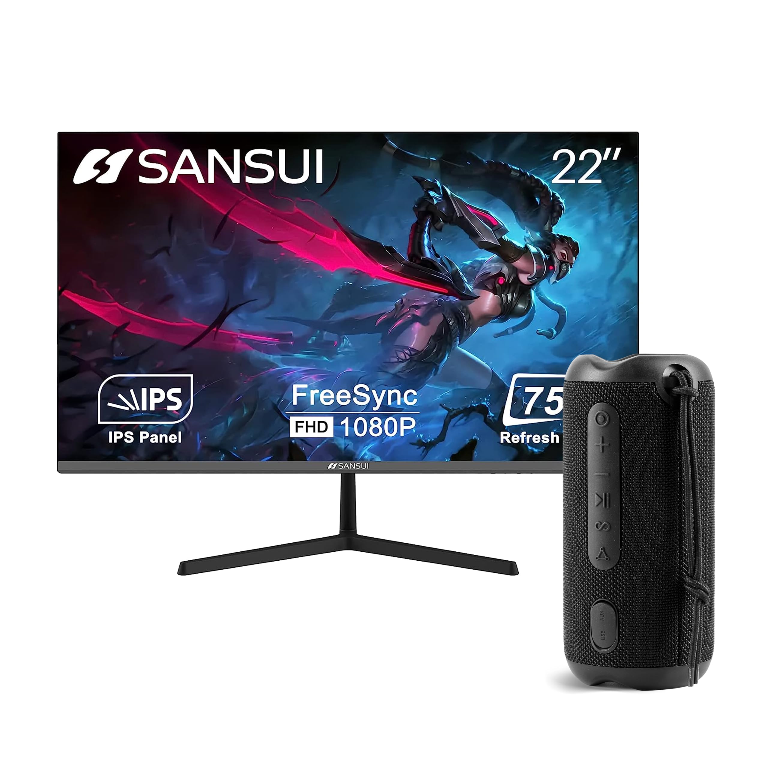 Monitor Simple Deluxe Sansui Ips 75 Hz Fhd 1080p De 22 Pulgadas - Venta Internacional.