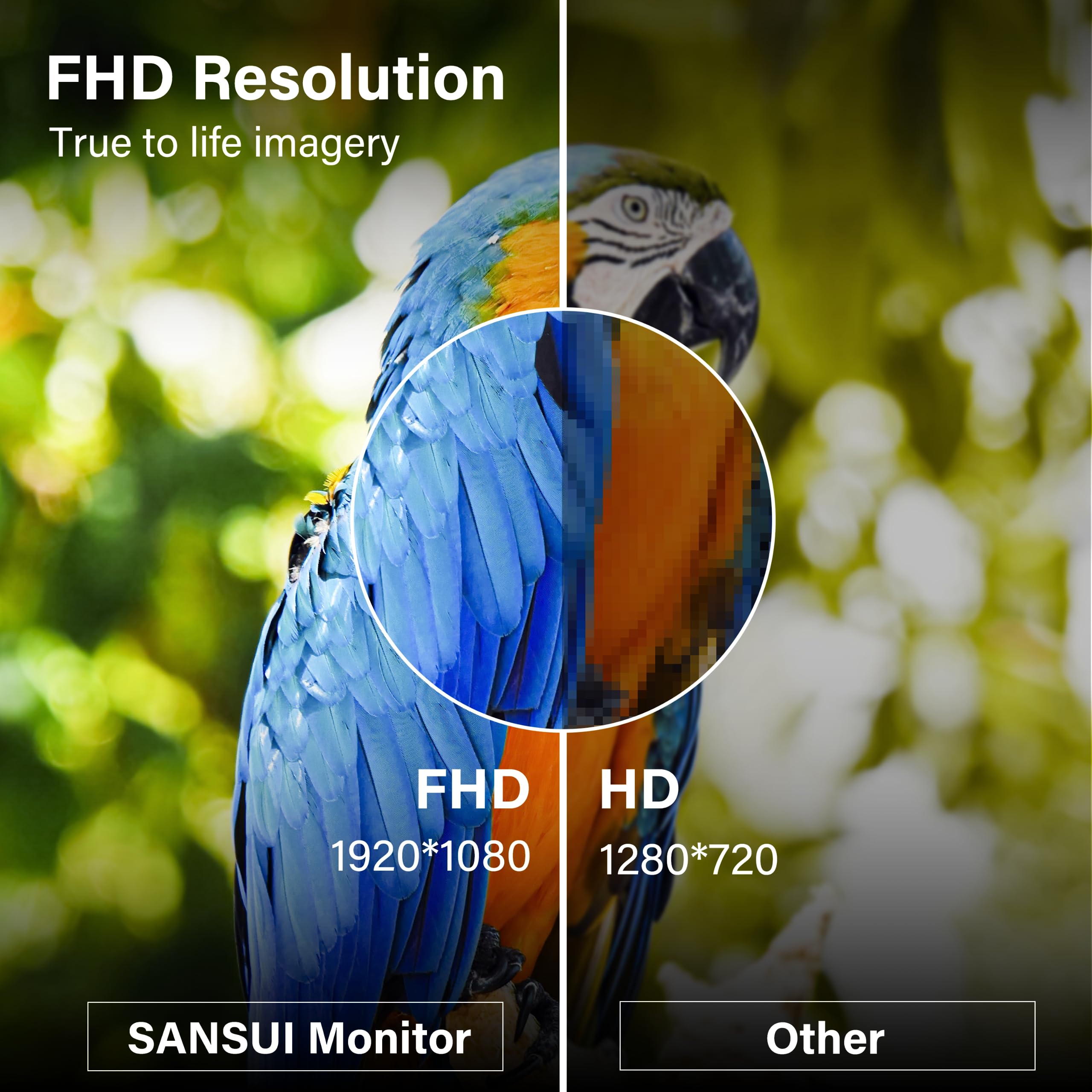 Foto 4 | Monitor Simple Deluxe Sansui Ips 75 Hz Fhd 1080p De 22 Pulgadas - Venta Internacional.