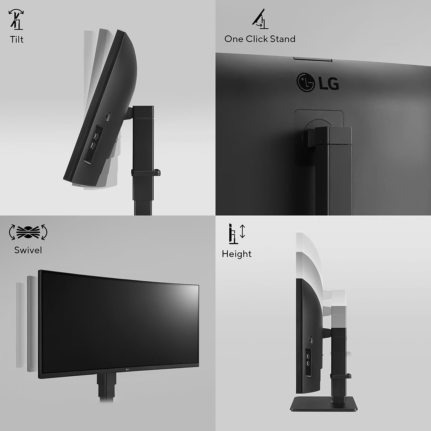Foto 4 | Monitor Lg Ultrawide 34bq77qb-b 34 Webcam Uw-qhd Curvo - Venta Internacional.