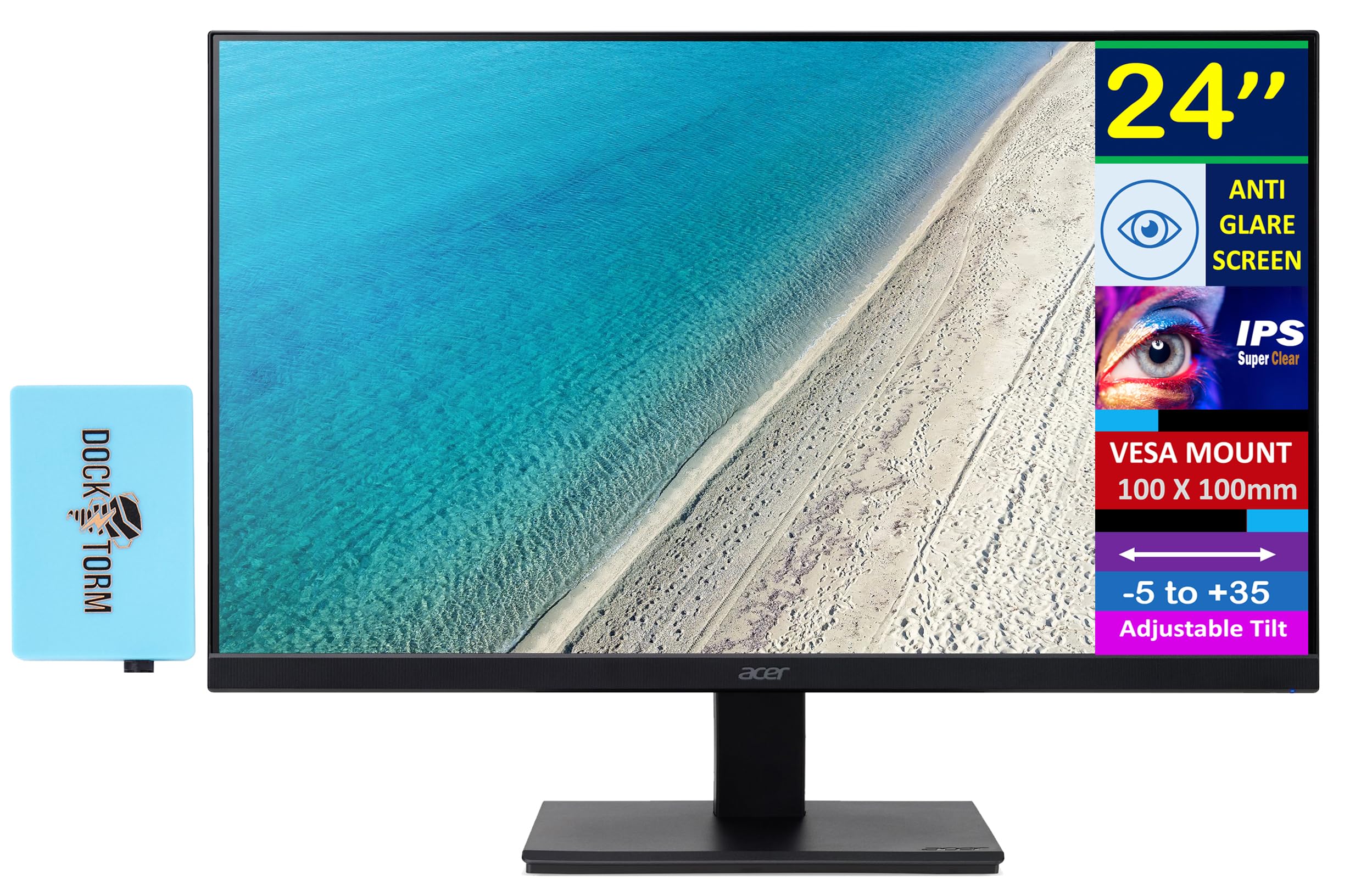 Foto 1 | Monitor Acer Vero V247y Gbmix 24 Pulgadas Fhd Ips 120 Hz Hdmi/vga - Venta Internacional.