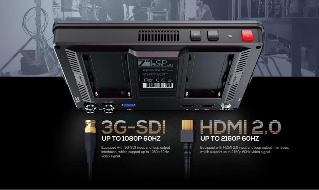 Foto 7 | Monitor De Control De Cámara Lilliput Ht7s 3g-sdi De 7 Pulgadas Y 2000 Nits - Venta Internacional.
