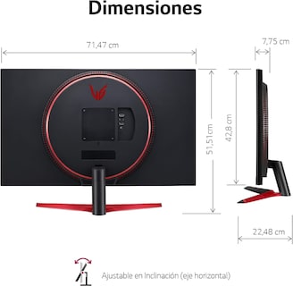 Foto 5 | Monitor Lg Ultragear Gaming Qhd De 31,5 Pulgadas, 2560 X 1440, 165 Hz - Venta Internacional.