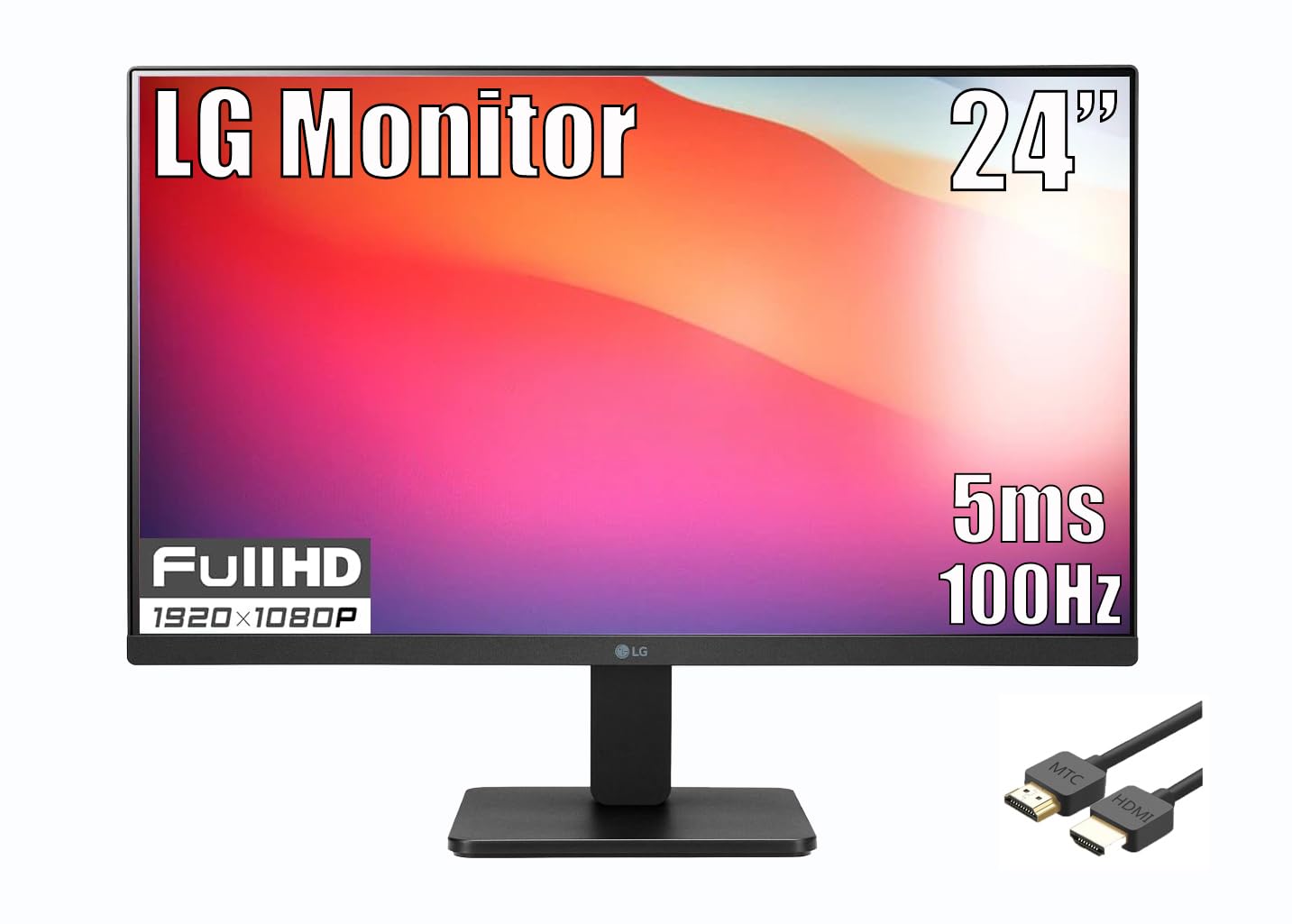 Foto 1 | Monitor Lg 24 Fhd (1920 X 1080) Con Pantalla Ips De 3 Lados Sin Bordes - Venta Internacional.