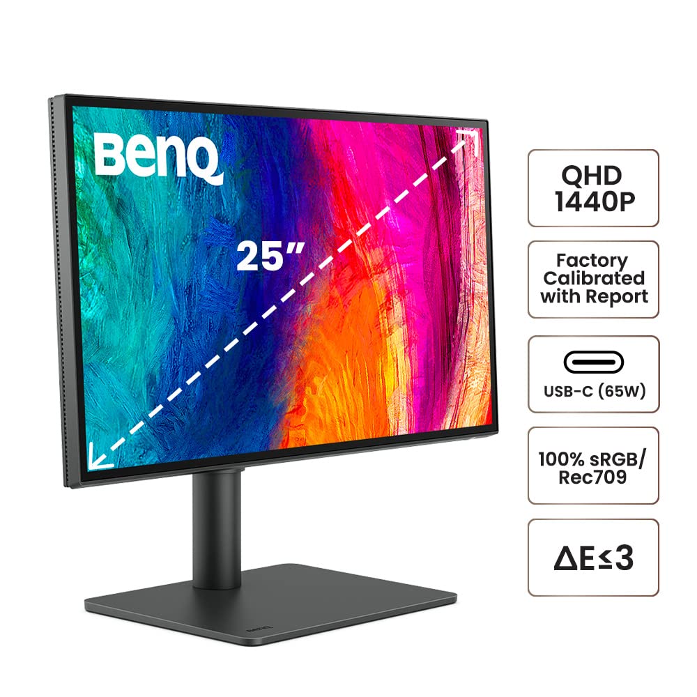 Foto 2 | Monitor Benq Pd2506q Ips Qhd 1440p Preparado Para Mac De 25 Pulgadas - Venta Internacional.