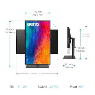 Foto 4 | Monitor Benq Pd2506q Ips Qhd 1440p Preparado Para Mac De 25 Pulgadas - Venta Internacional.
