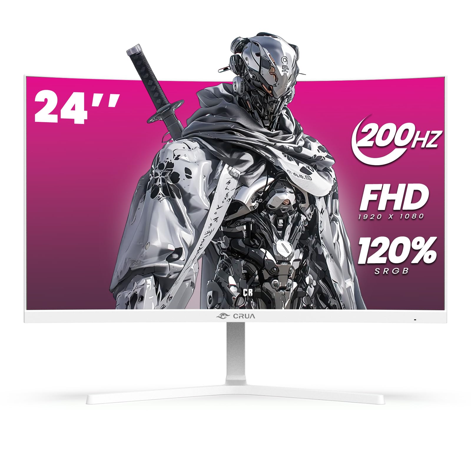 Foto 2 pulgar | Monitor Crua 24 Curvo 165 Hz/200 Hz Fhd 1920 X 1080 120% Srgb - Venta Internacional.