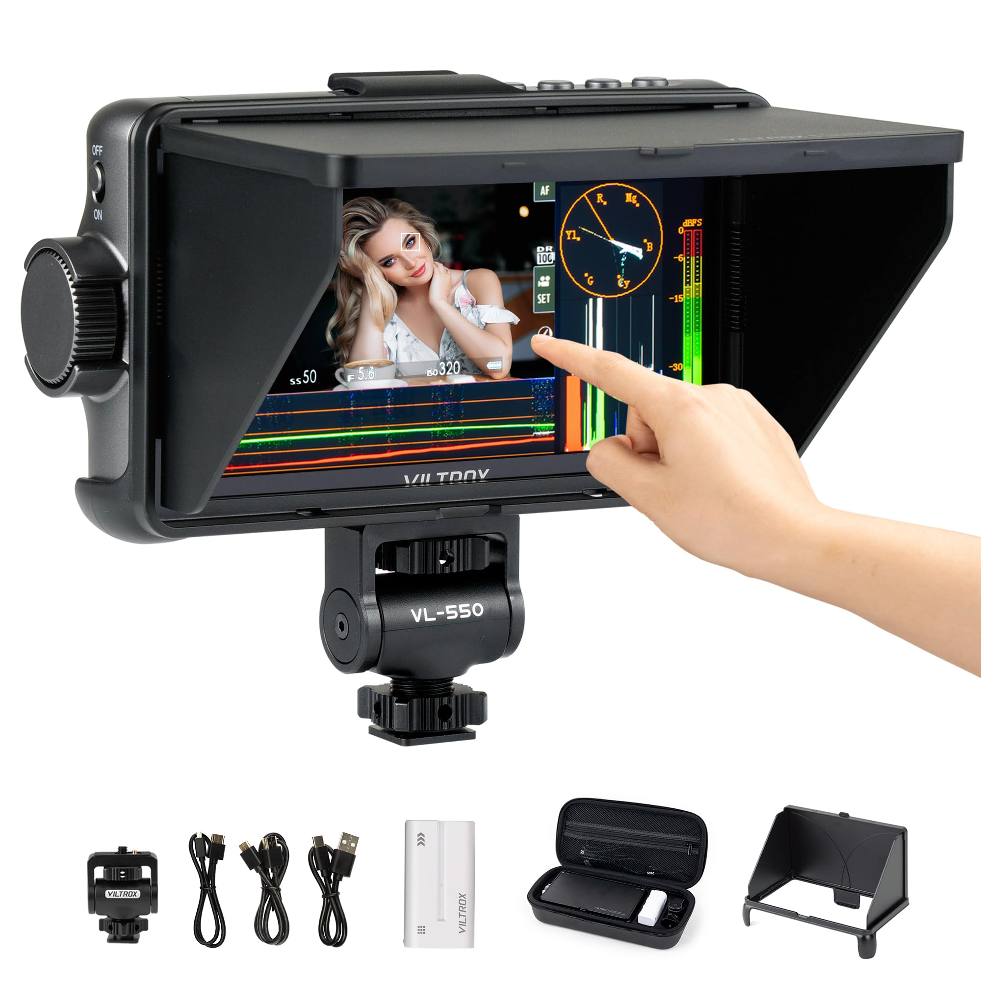 Monitor De Campo Viltrox Dc-550 Pro 5.5 Pulgadas 1200 Nits 4k 10 Bits Hdmi - Venta Internacional.