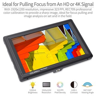 Foto 4 | Monitor De Campo Con Cámara Feelworld Fw279s De 7 Pulgadas Ultrabrillante - Venta Internacional.
