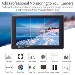 Foto 7 | Cámara Y Monitor De Campo Feelworld Fw279, 7 Pulgadas, 2200 Nit, Ultrabrillante - Venta Internacional.
