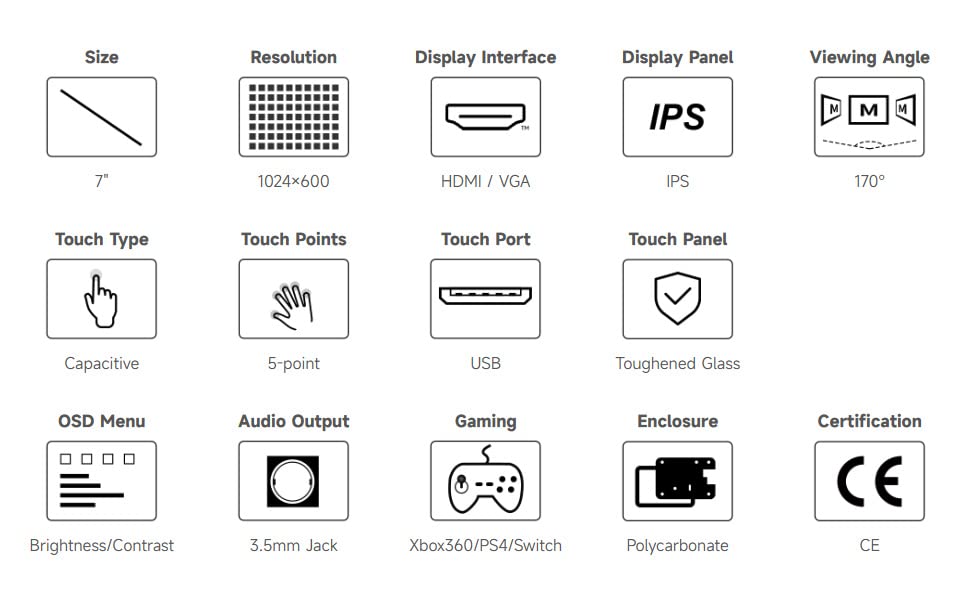 Foto 4 pulgar | Pantalla Táctil Lcd Waveshare Raspberry Pi 7 Pulgadas 1024x600 Ips - Venta Internacional.
