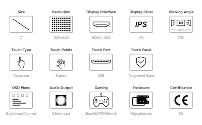 Foto 3 | Pantalla Táctil Lcd Waveshare Raspberry Pi 7 Pulgadas 1024x600 Ips - Venta Internacional.