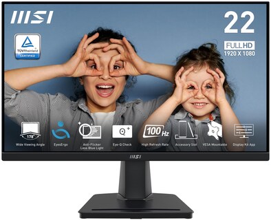 Foto 1 | Monitor De Ordenador Msi Pro Mp225v 22 Pulgadas Fhd 100 Hz Negro - Venta Internacional.