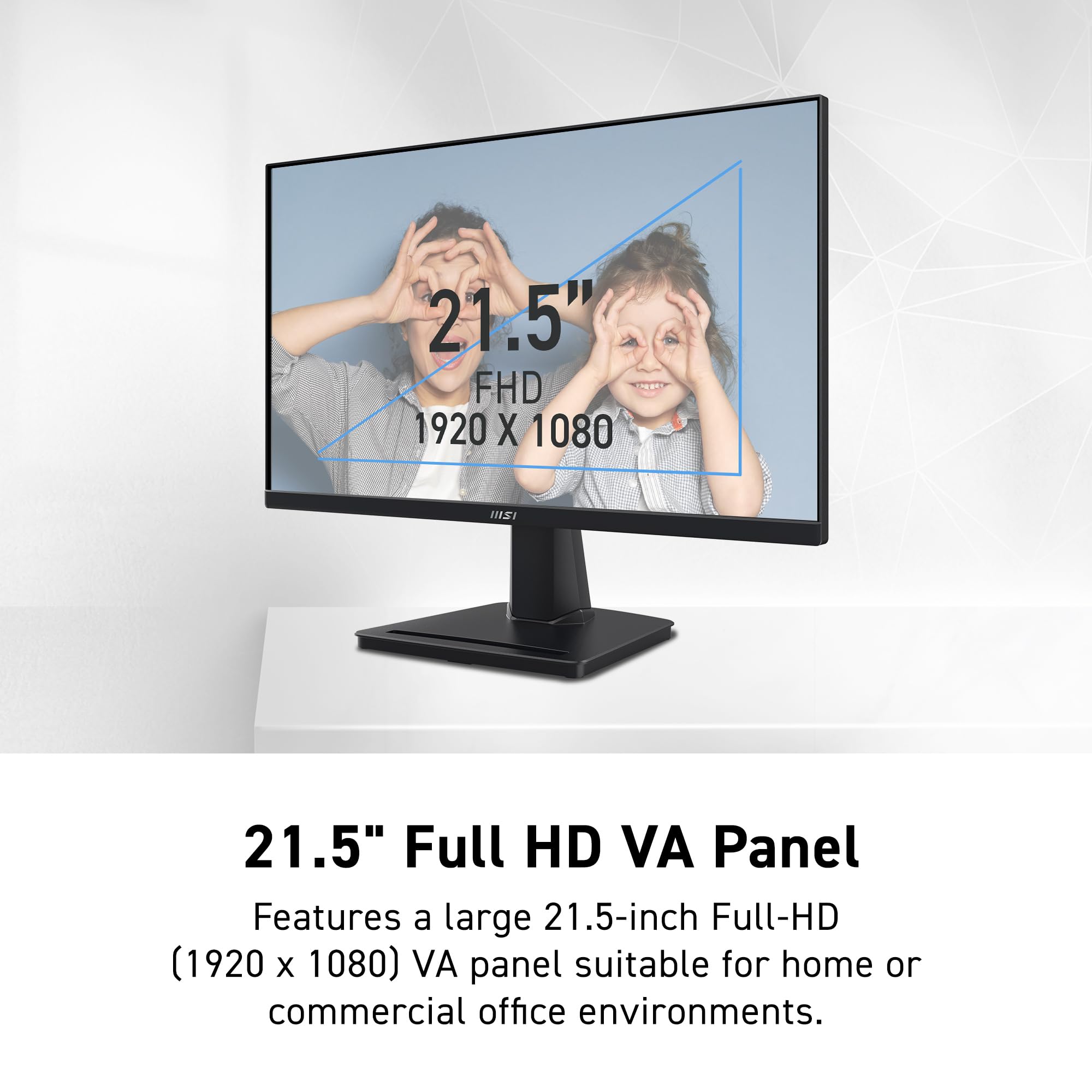 Foto 2 | Monitor De Ordenador Msi Pro Mp225v 22 Pulgadas Fhd 100 Hz Negro - Venta Internacional.