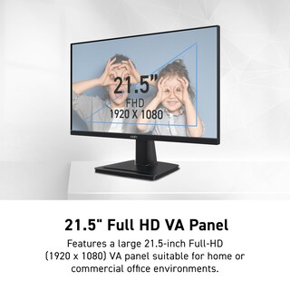 Foto 2 | Monitor De Ordenador Msi Pro Mp225v 22 Pulgadas Fhd 100 Hz Negro - Venta Internacional.