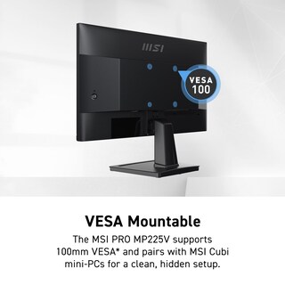 Foto 6 | Monitor De Ordenador Msi Pro Mp225v 22 Pulgadas Fhd 100 Hz Negro - Venta Internacional.