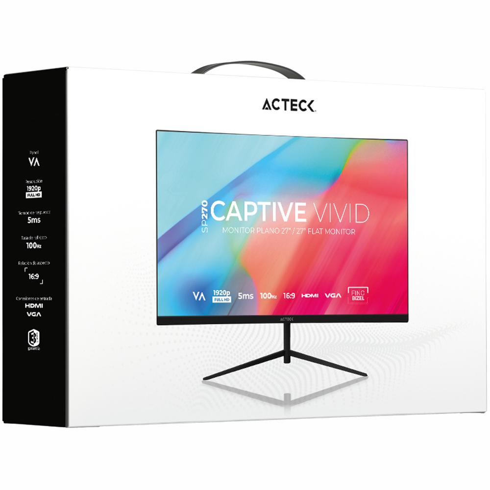 Foto 7 pulgar | Monitor 27 Acteck Captive Vivid Ii Sp270 5ms 100hz Full Hd Va Led Hdmi Ac-943154