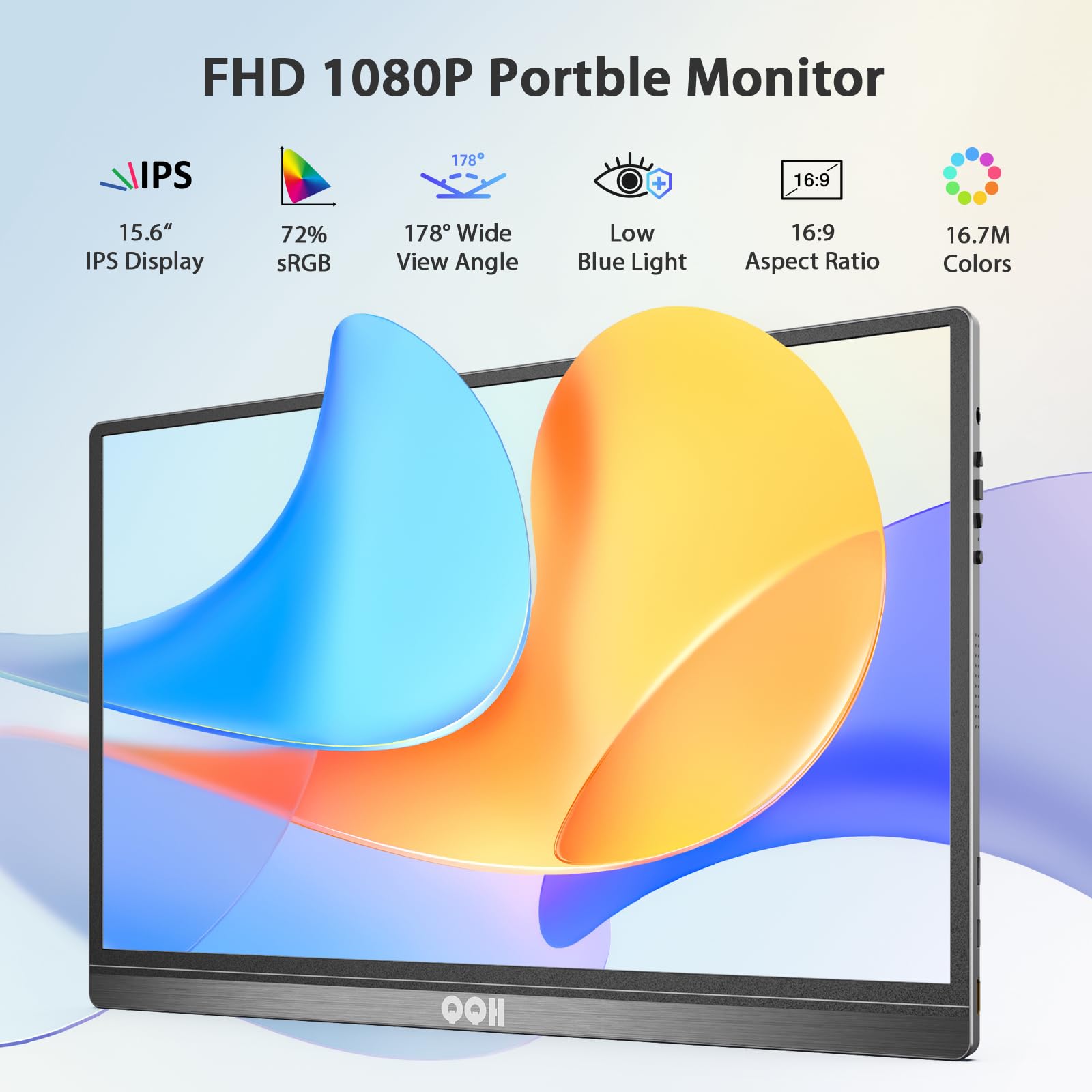 Foto 3 pulgar | Monitor Portátil Qqh Z12-3 15.6'' Fhd 1080p Usb-c Hdmi - Venta Internacional.