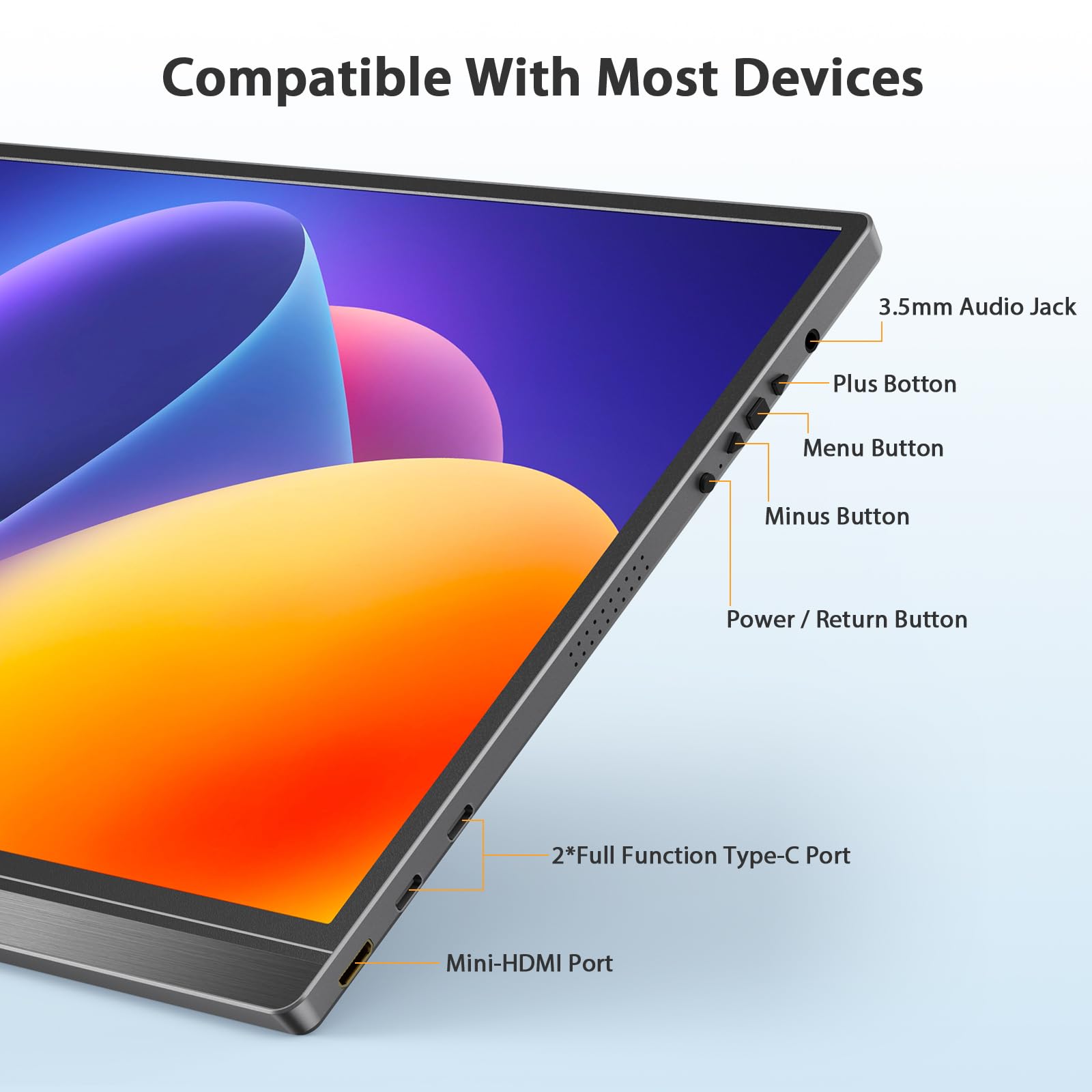 Foto 4 pulgar | Monitor Portátil Qqh Z12-3 15.6'' Fhd 1080p Usb-c Hdmi - Venta Internacional.