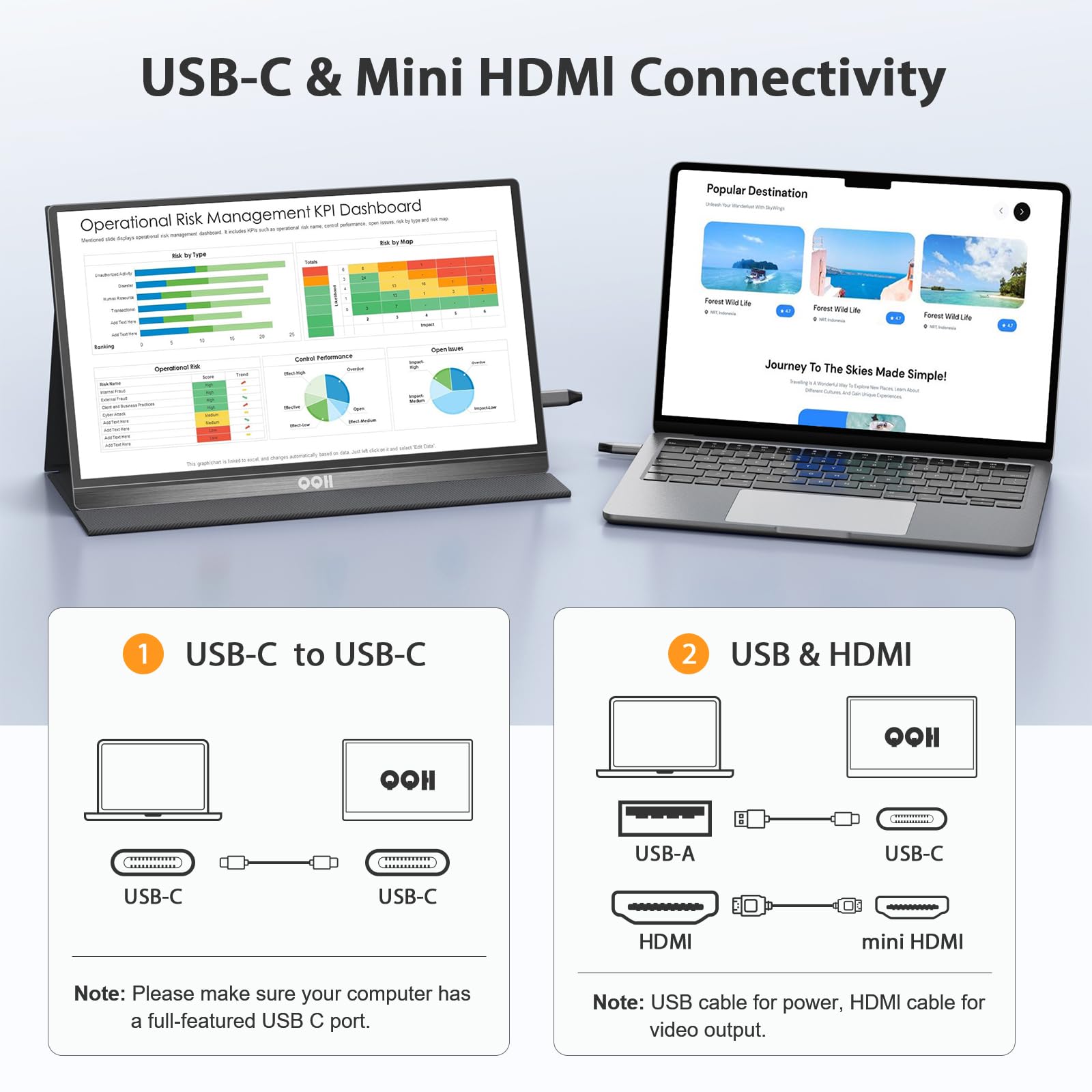 Foto 7 pulgar | Monitor Portátil Qqh Z12-3 15.6'' Fhd 1080p Usb-c Hdmi - Venta Internacional.