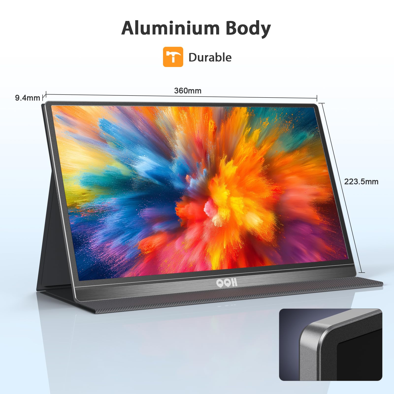 Foto 8 pulgar | Monitor Portátil Qqh Z12-3 15.6'' Fhd 1080p Usb-c Hdmi - Venta Internacional.
