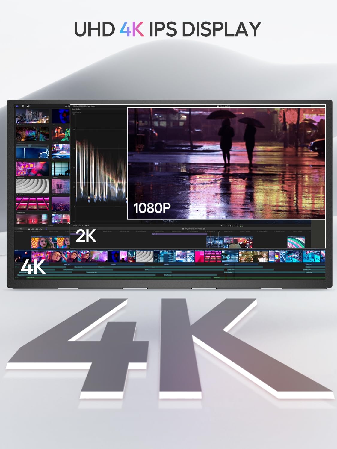 Foto 3 pulgar | Monitor Portátil Uperfect 4k De 18 Pulgadas Y 10 Bits Con Soporte Vesa - Venta Internacional.