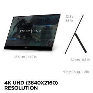 Foto 4 | Monitor Led Portátil Ips Vx1655-4k De 15 6 Pulgadas 4k Uhd De Viewsonic - Venta Internacional.