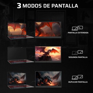 Foto 2 | Monitor Portatil 15.6 Balam Rush Nomad Nm15d 4ms 60hz Full Hd Ips Led Hdmi Usb-c Negro Br-943123