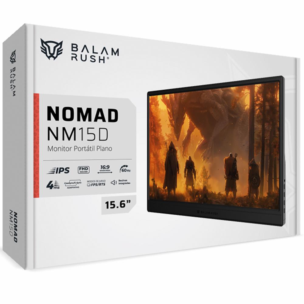 Foto 7 pulgar | Monitor Portatil 15.6 Balam Rush Nomad Nm15d 4ms 60hz Full Hd Ips Led Hdmi Usb-c Negro Br-943123