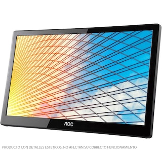 Foto 2 | Monitor Portatil 15.6 Aoc 60hz Hd Tn Wled Usb 3.0 Reacondicionado Grado B (bueno) E1659fwub-rfb2