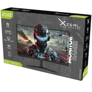 Foto 4 | Monitor Gamer Curvo 23.8 Xzeal Xst-570-1 5ms 100hz Full Hd Va Led Hdmi Negro Xspmg07b