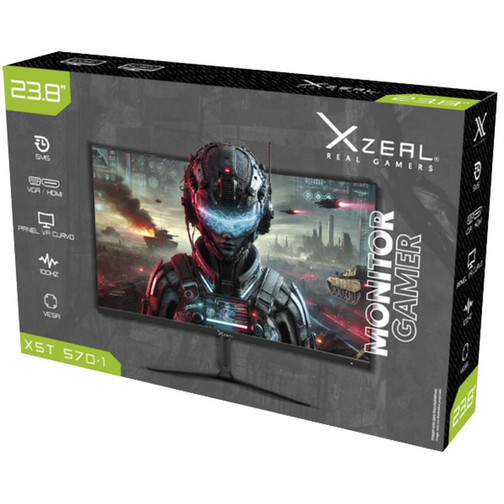 Foto 6 pulgar | Monitor Gamer Curvo 23.8 Xzeal Xst-570-1 5ms 100hz Full Hd Va Led Hdmi Blanco Xspmg07w