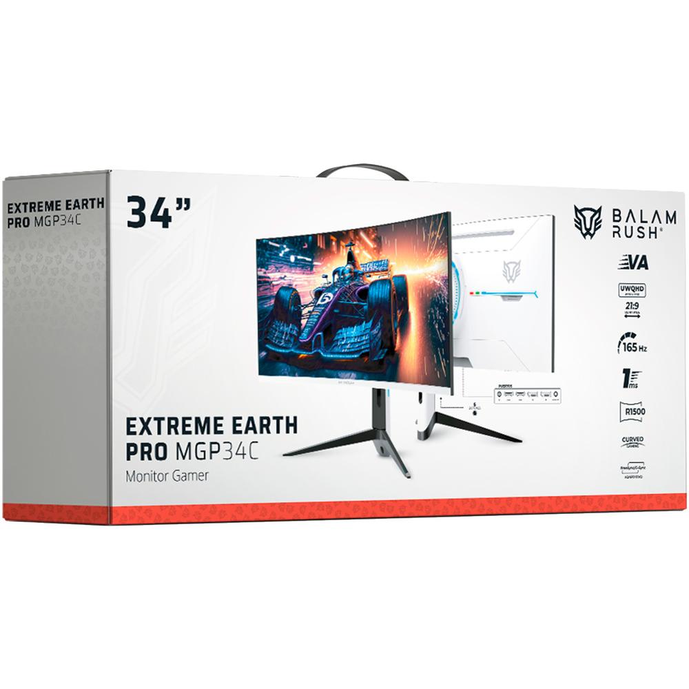Foto 6 | Monitor Gamer Curvo 34 Balam Rush Extreme Earth Pro Mgp34c 1ms 165hz Uwqhd Va Led Hdmi Altavoces Fre
