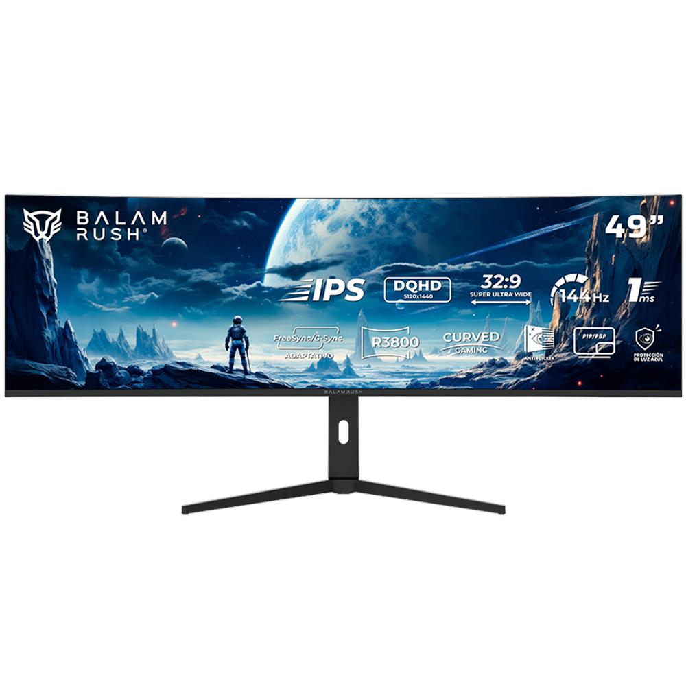 Foto 2 pulgar | Monitor Gamer Curvo 49 Balam Rush Exorvit Earth Mzx49c 1ms 144hz Dqhd Ips Led Hdmi Usb-c Altavoces F