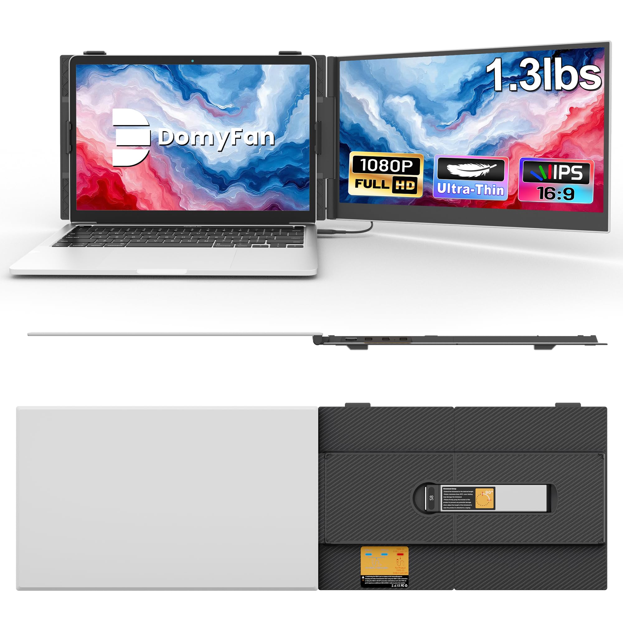 Foto 2 pulgar | Extensor De Pantalla Para Portátil Domyfan  Pantalla Fhd 1080p Ips De 14 Pulgadas - Venta Internacional.