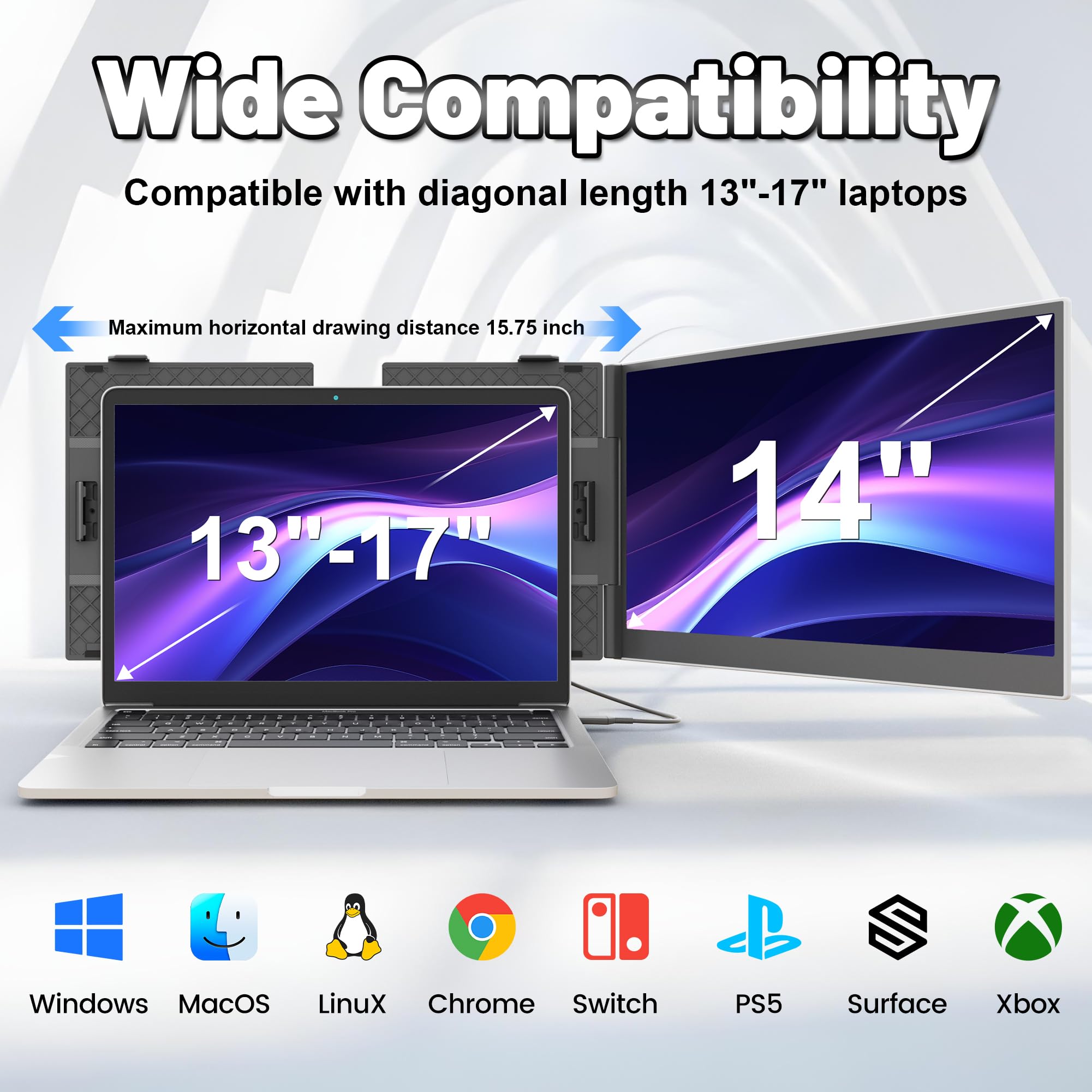 Foto 5 pulgar | Extensor De Pantalla Para Portátil Domyfan  Pantalla Fhd 1080p Ips De 14 Pulgadas - Venta Internacional.