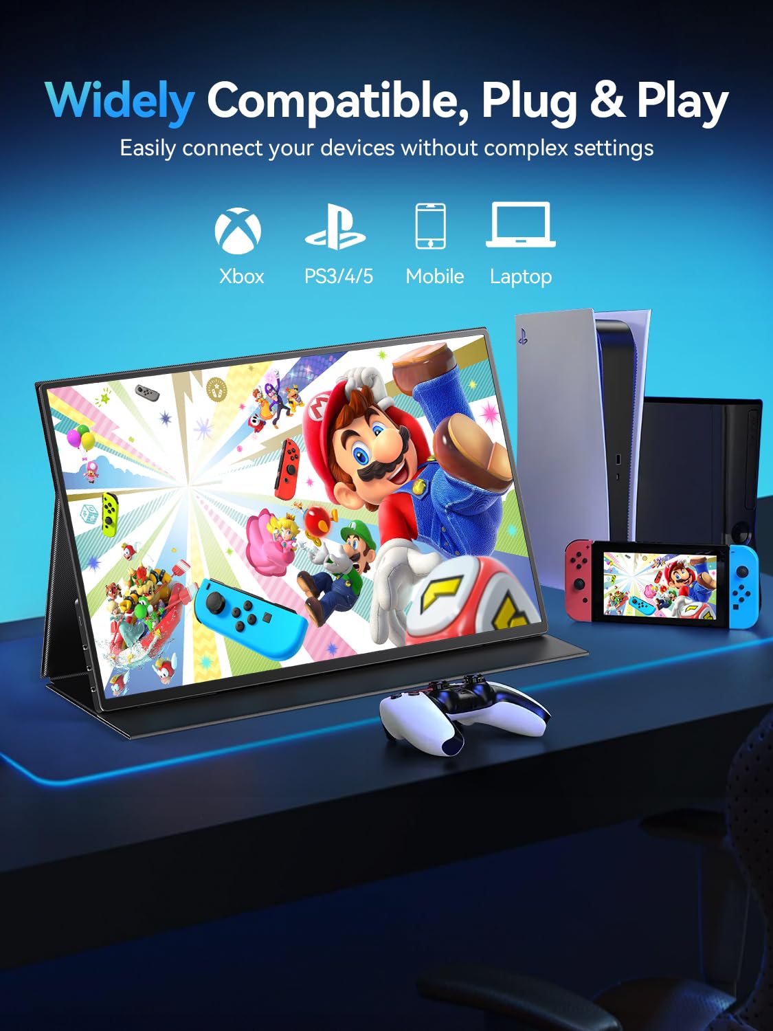 Foto 8 pulgar | Monitor Portátil Para Juegos Uperfect 16 Pulgadas 120 Hz Hdr 400 Nits 1080p - Venta Internacional.
