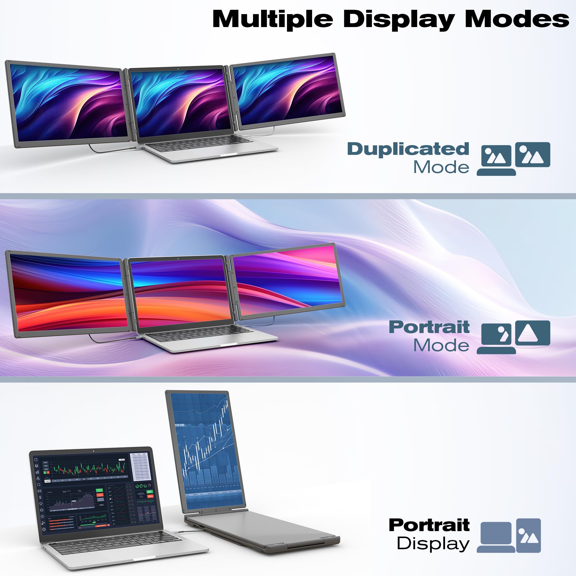 Foto 5 | Extensor De Pantalla Para Portátil Kefeya 15.6 Pulgadas Fhd 1080p Ips Con Banco De Energía - Venta Internacional.