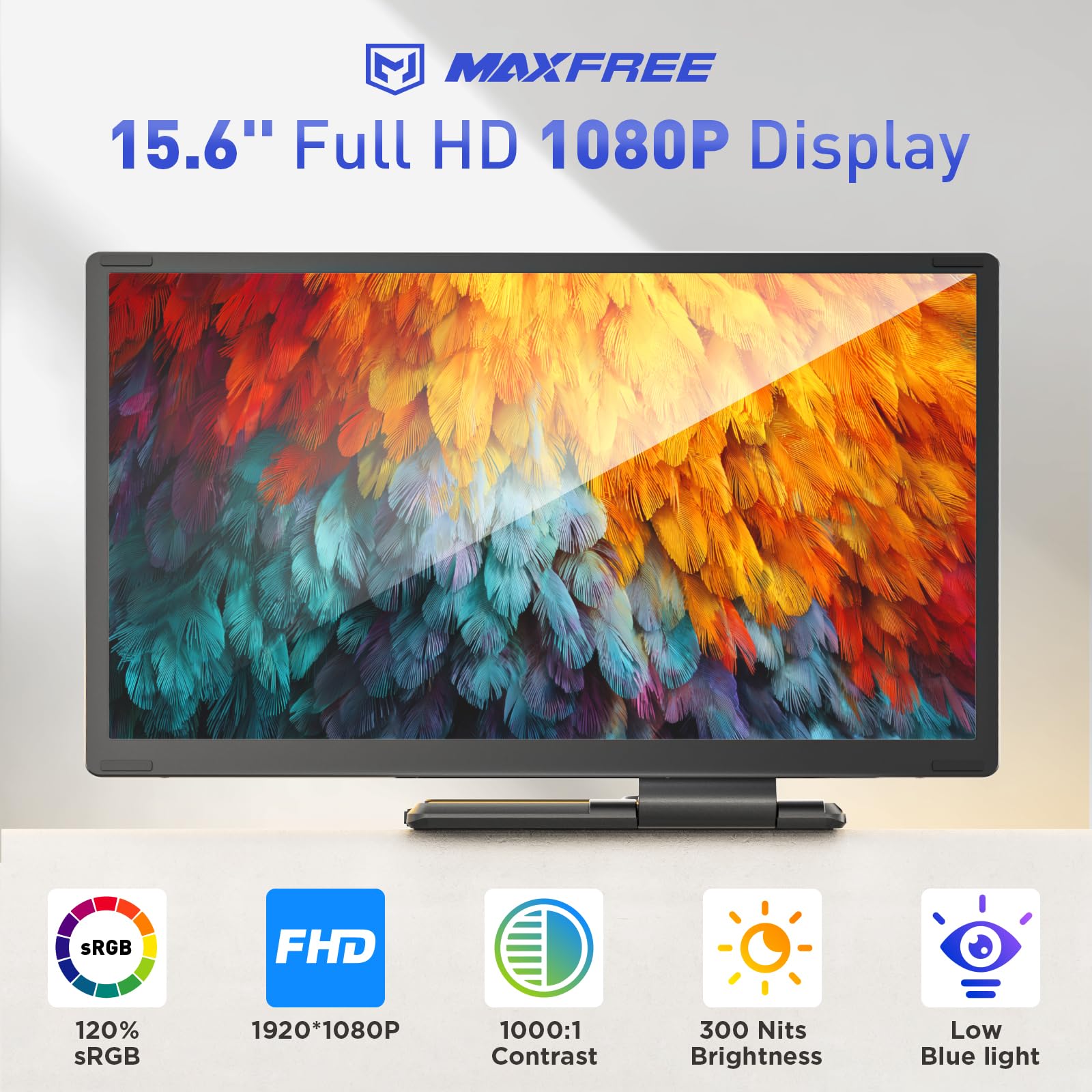 Foto 3 pulgar | Extensor De Pantalla Para Portátil Maxfree  15.6 Pulgadas  1080p  Triple Monitor - Venta Internacional.