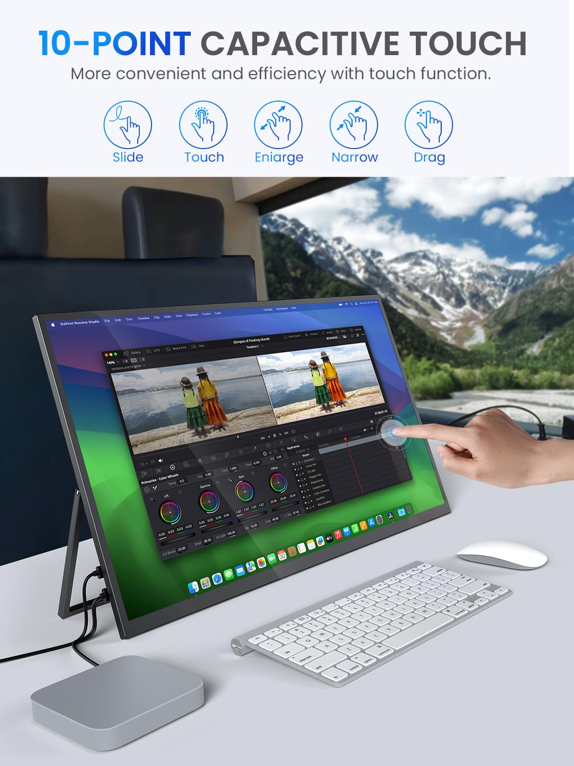 Foto 4 pulgar | Monitor Portátil Con Pantalla Táctil Uperfect 22 2k 2560x1440 Qhd - Venta Internacional.