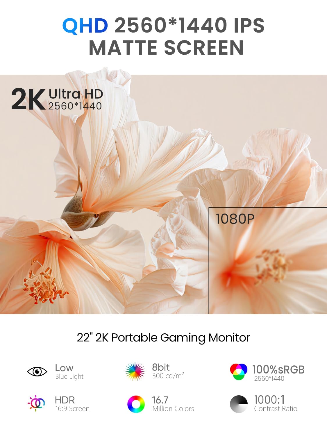 Foto 5 pulgar | Monitor Portátil Con Pantalla Táctil Uperfect 22 2k 2560x1440 Qhd - Venta Internacional.