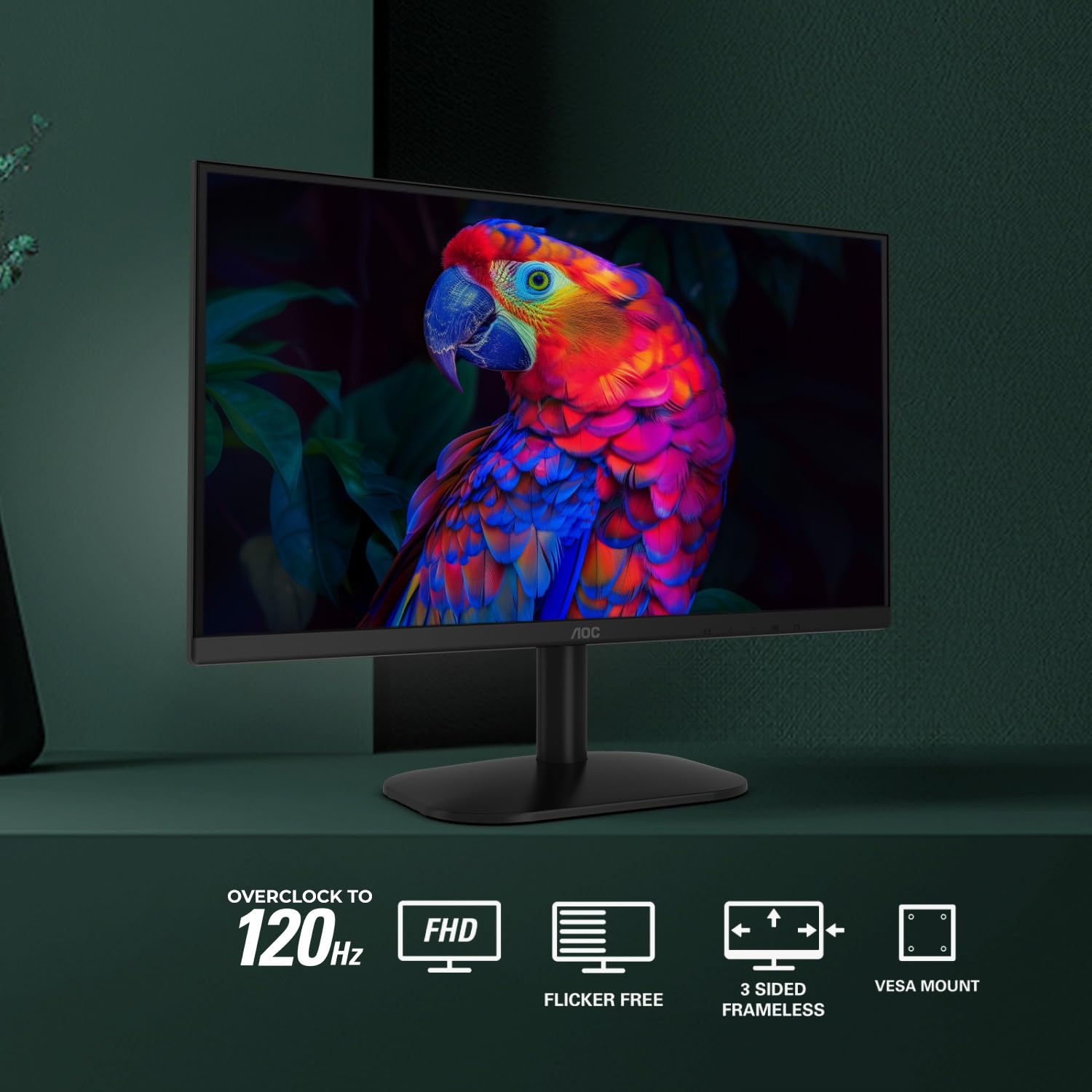Foto 3 pulgar | Monitor Aoc 22b35hm23 De 22 Pulgadas  Full Hd  120 Hz  Led  Vga Y Hdmi - Venta Internacional.
