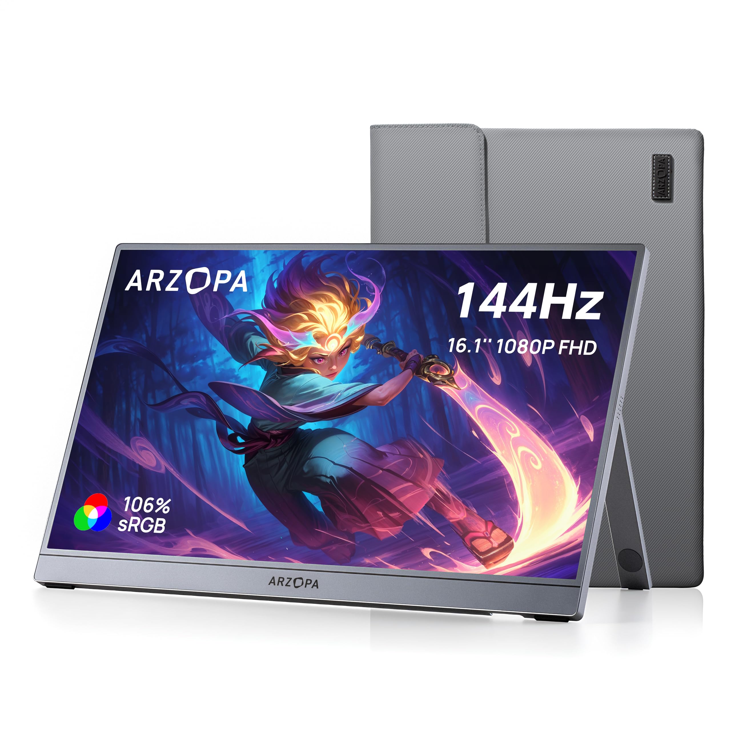 Foto 2 pulgar | Monitor Portátil Para Juegos Arzopa Z1fc 16.1'' 144hz 1080p Fhd - Venta Internacional.