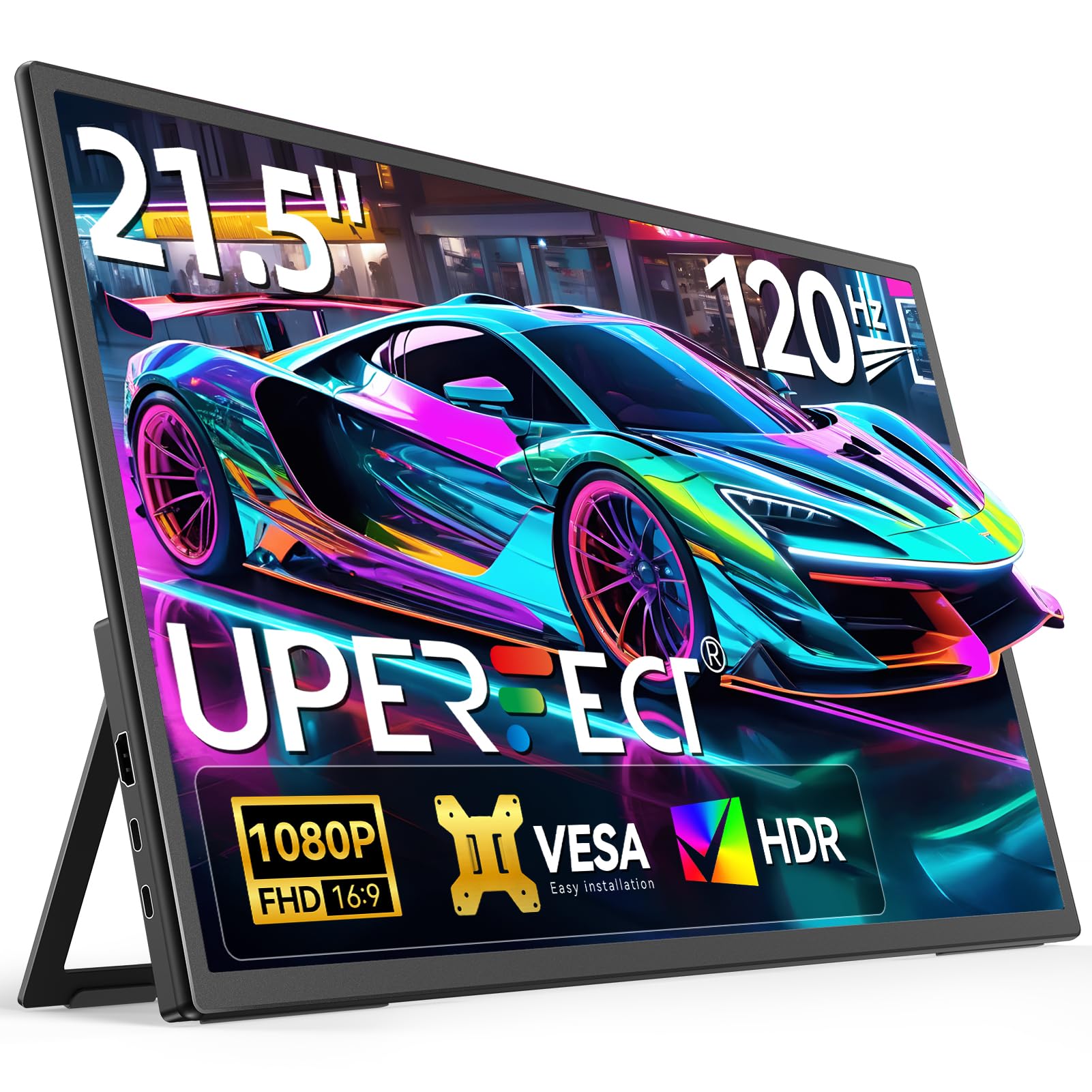 Foto 1 | Monitor Portátil Uperfect De 21 5 Pulgadas Y 120 Hz Con Soporte Y Vesa - Venta Internacional.