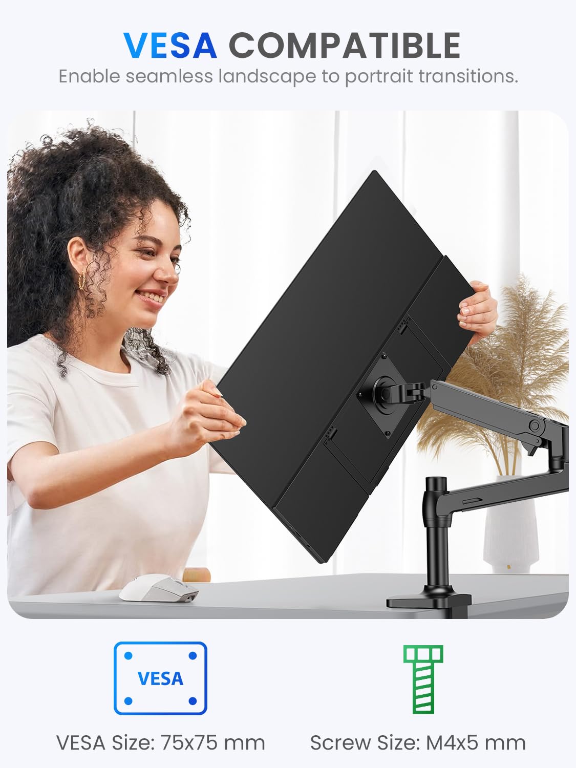 Foto 6 pulgar | Monitor Portátil Uperfect De 21 5 Pulgadas Y 120 Hz Con Soporte Y Vesa - Venta Internacional.