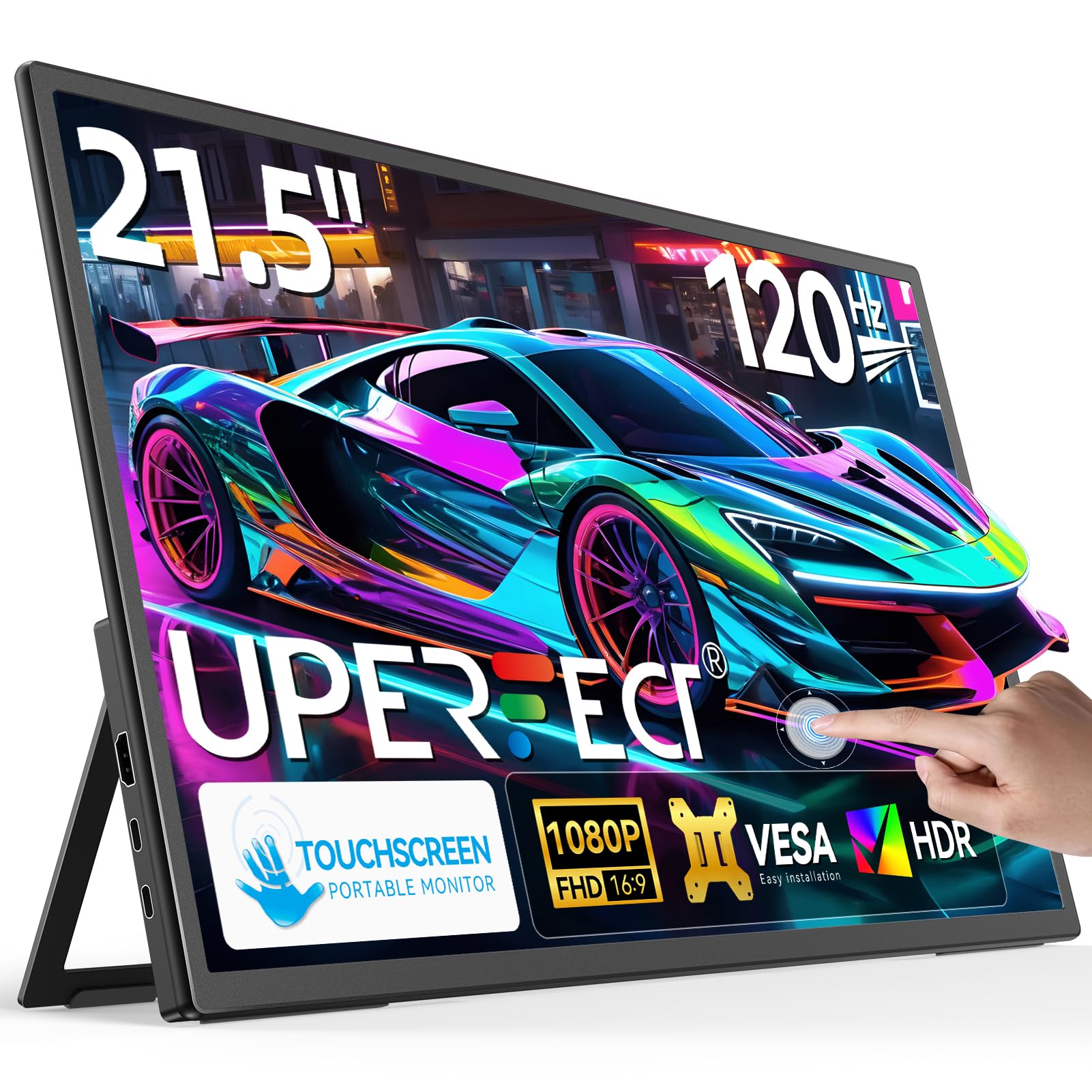 Monitor Portátil Uperfect Con Pantalla Táctil Hdmi Tipo C De 21 5'' Y 120 Hz - Venta Internacional.