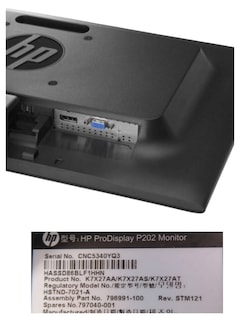 Foto 7 | Monitor Hp P202 de 20" Negra de 1600 x 900 Vga Led