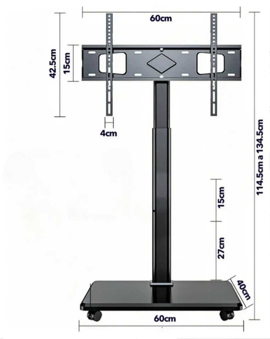 Foto 3 pulgar | Xtellar Soporte Móvil De Tv Con Ruedas Para Pantallas De 26'' A 65'' - La Solución Ideal Para Llevar Su Televis