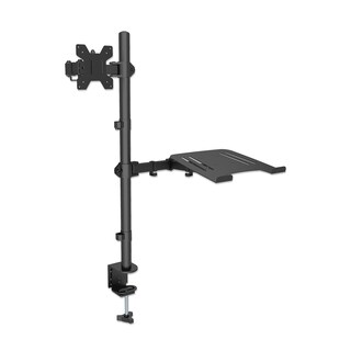 Foto 2 | Soporte de Escritorio para Laptop y Monitor Manhattan 462136 color Negro de 13'' a 32'' Ajuste Altura/Inclinación/Giro