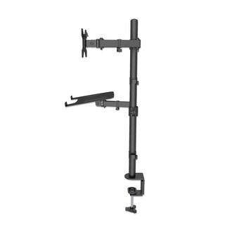 Foto 5 | Soporte de Escritorio para Laptop y Monitor Manhattan 462136 color Negro de 13'' a 32'' Ajuste Altura/Inclinación/Giro